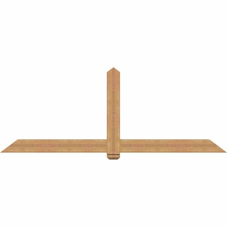 Ekena Millwork Eugene Smooth Timber Gable Bracket, Western Red Cedar, 96"W x 36"H x 3 1/2"D x 5 1/2"F, 9/12 Pitch GBW096X36X0406EUG00SWR